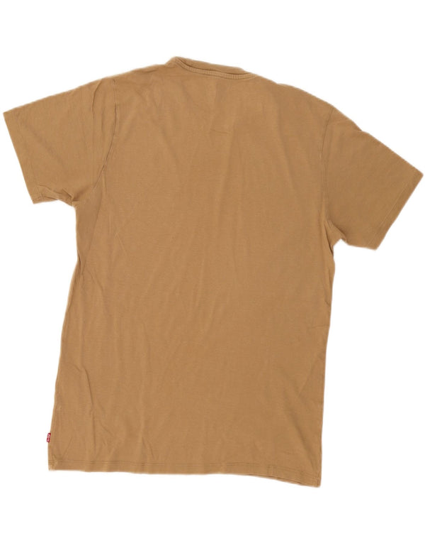 Levi's Herre grafisk T-shirt Top Medium Beige Bomuld