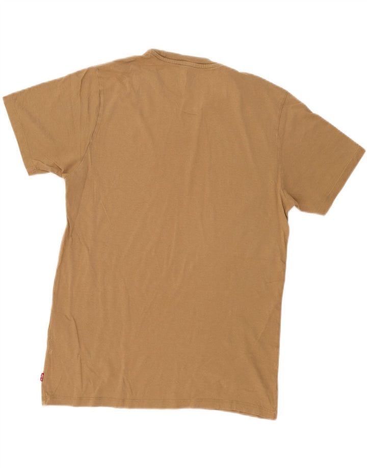 Levi's Herre grafisk T-shirt Top Medium Beige Bomuld