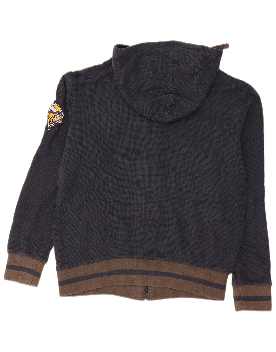 NFL Herre Vikings grafisk hættetrøje med lynlås Medium Navy Blue Colourblock