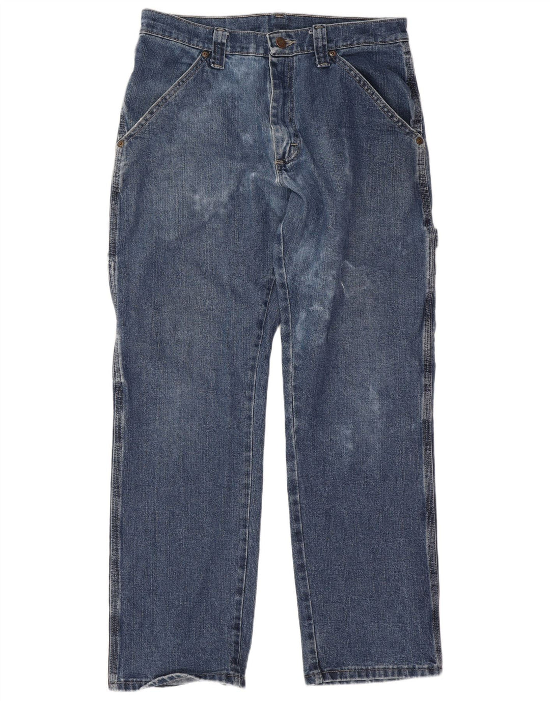 Wrangler Herre Cargo Straight Jeans W30 L30 Blå Bomuld