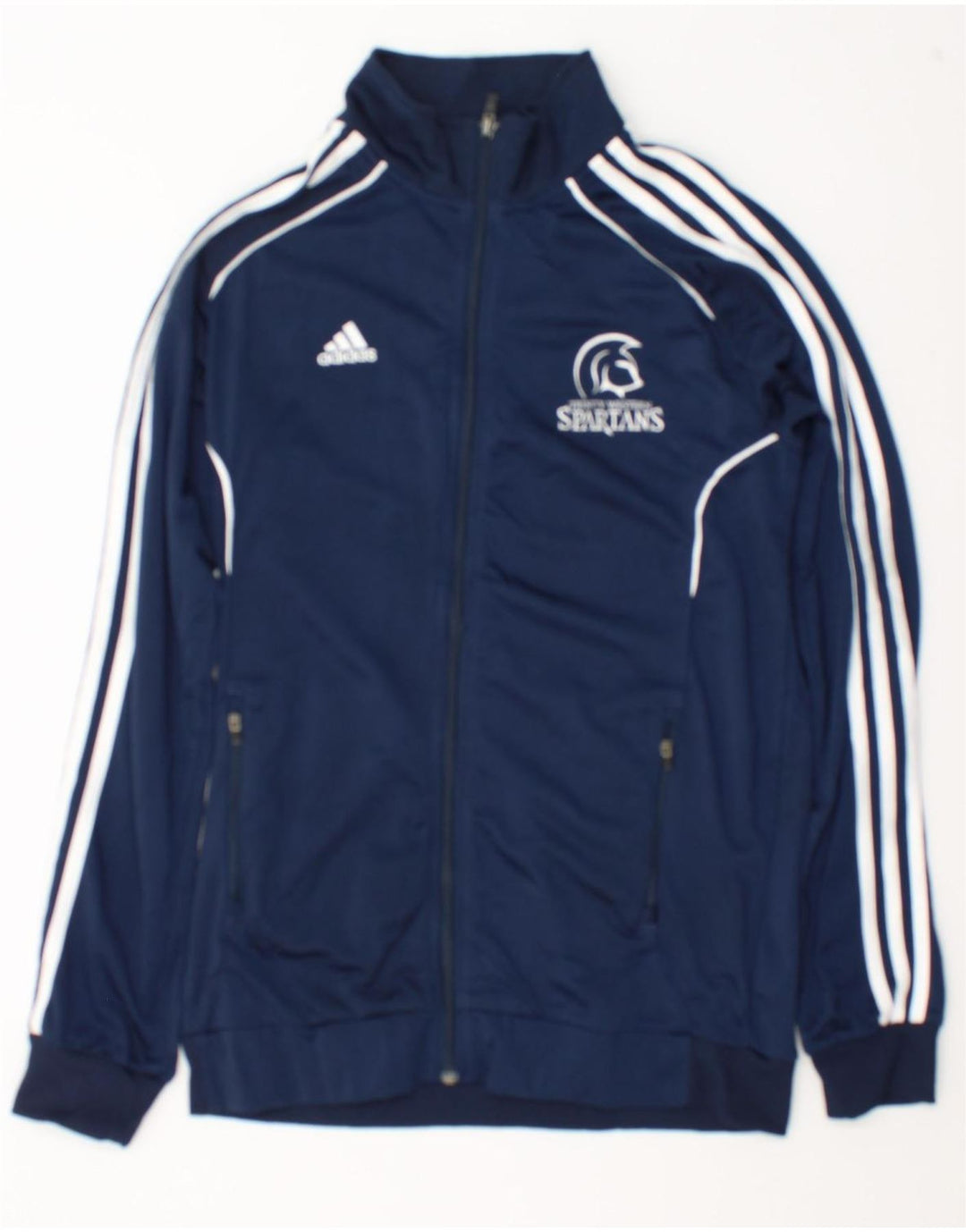 Adidas Herre Spartans Grafisk træningsdragt Top jakke Lille marineblå polyester