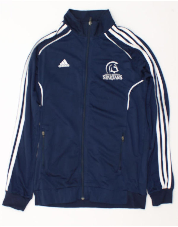 Adidas Herre Spartans Grafisk træningsdragt Top jakke Lille marineblå polyester