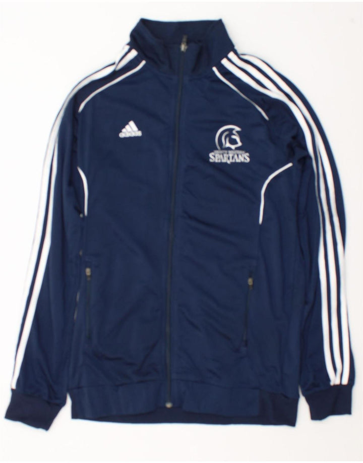 Adidas Herre Spartans Grafisk træningsdragt Top jakke Lille marineblå polyester