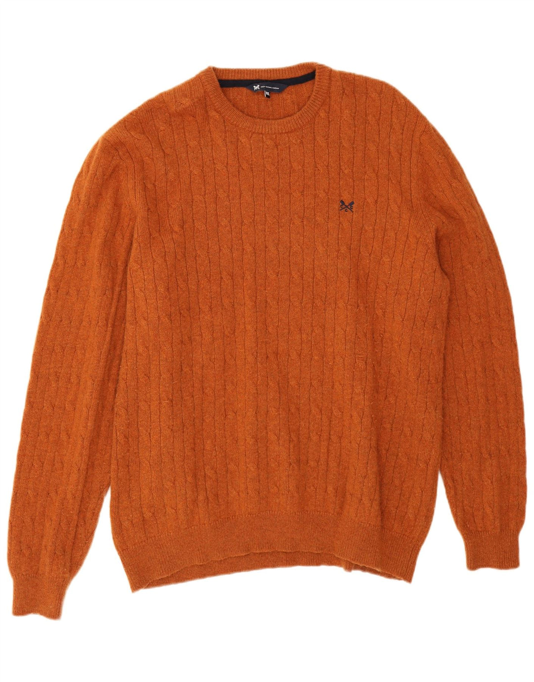 Crew Clothing Herre Crew Neck Jumper Sweater 2XL Brun lammeuld