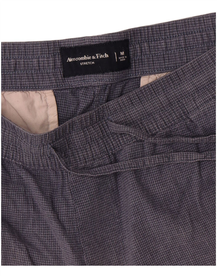 Abercrombie & Fitch Chino-shorts til kvinder Medium W32 Marineblå Houndstooth
