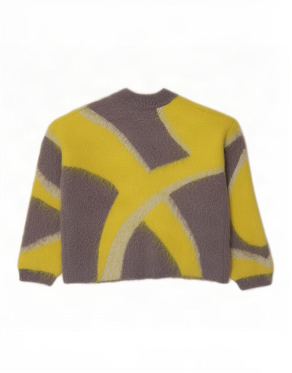Zara Womens Turtle Neck Jumper Sweater UK 14 Medium Grey Colourblock