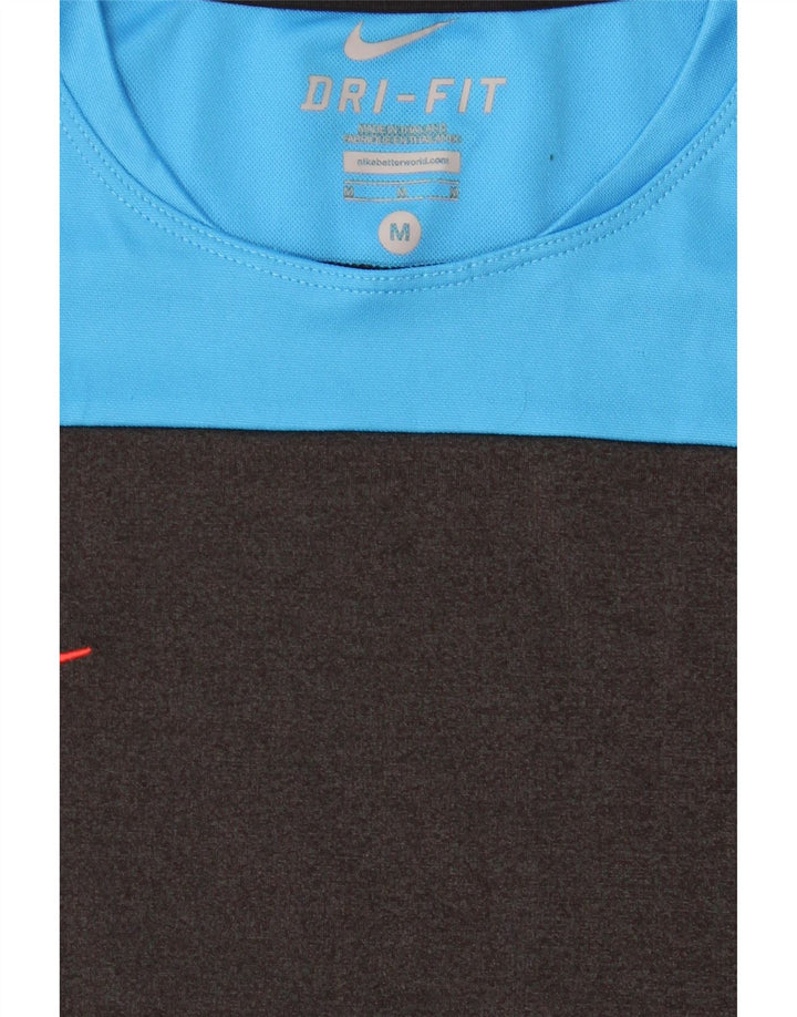 Nike Herre Dri Fit T-shirt Top Medium Grey Colourblock