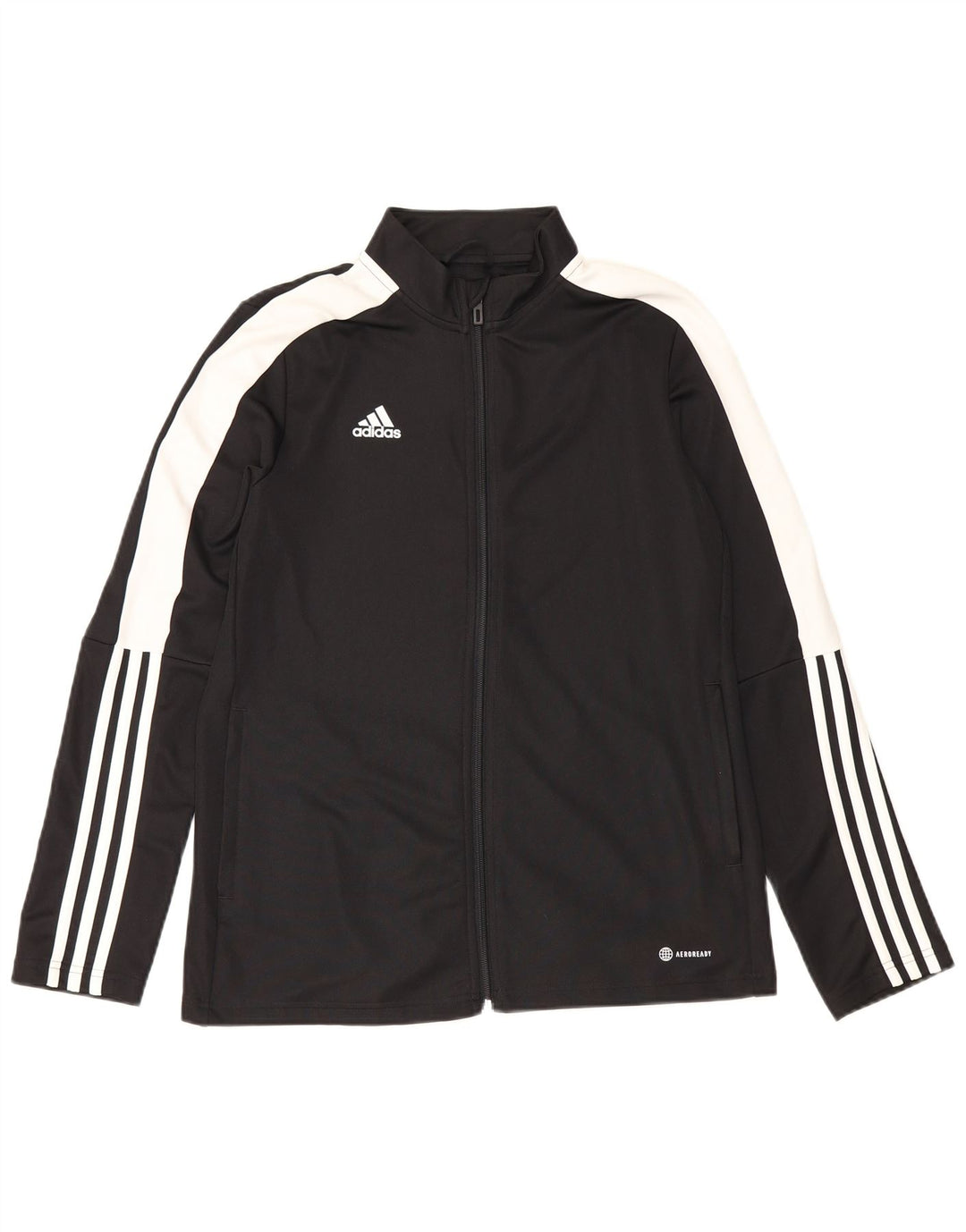 Adidas Aeroready træningsdragt topjakke til kvinder UK 16/18 Stor sort polyester