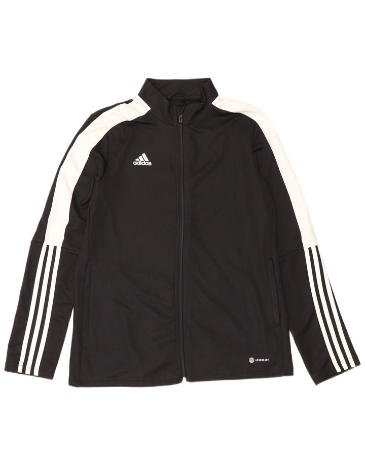 Adidas Aeroready træningsdragt topjakke til kvinder UK 16/18 Stor sort polyester