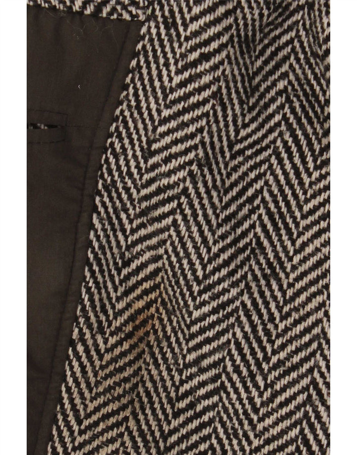 Vintage Herre Loose Fit Bomber Jacket IT 48 Medium Grey Colourblock Viscose