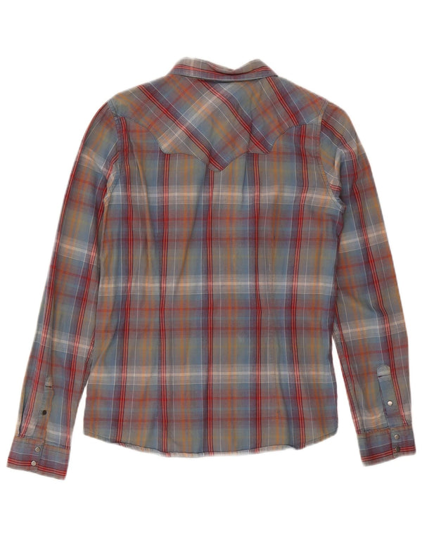 Wrangler Dameskjorte UK 12 Medium Flerfarvet Plaid Bomuld