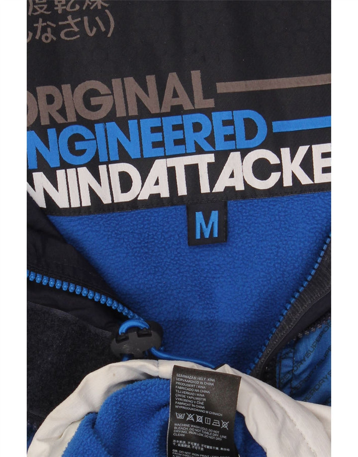 Superdry Herre Windtrekker Windbreaker Jacket UK 38 Medium Navy Blue