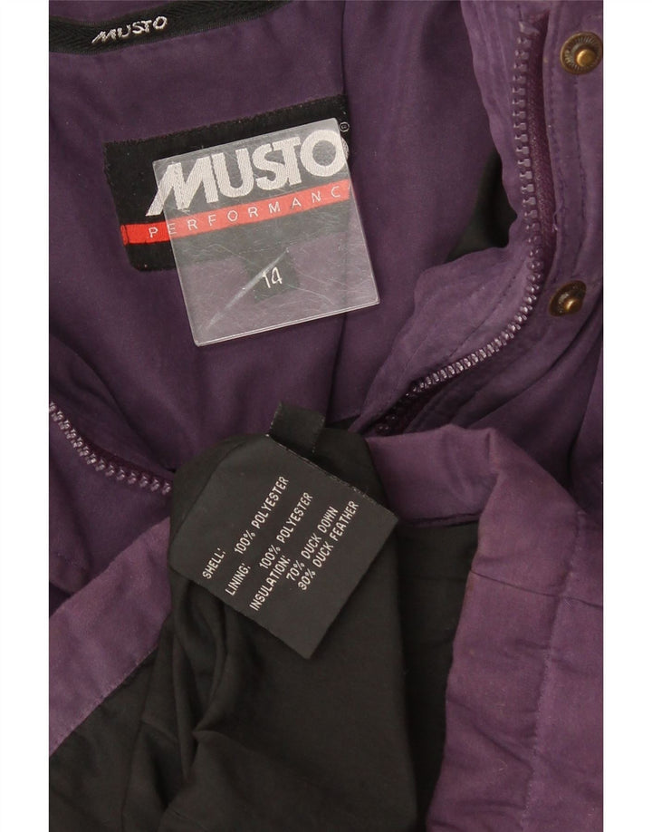 Musto Polstret Frakke til kvinder UK 14 Medium Lilla Polyester