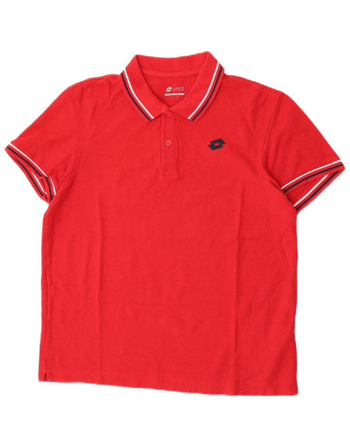 Lotto Herre poloshirt Medium rød bomuld
