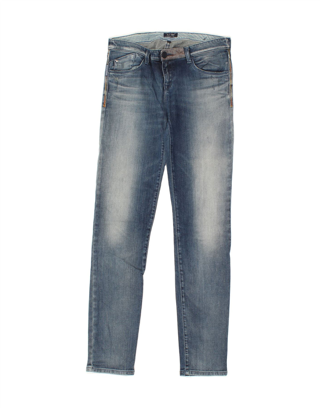 ARMANI Womens Skinny Jeans W28 L31 Blue Cotton Vintage Armani and Second-Hand Armani from Messina Hembry 
