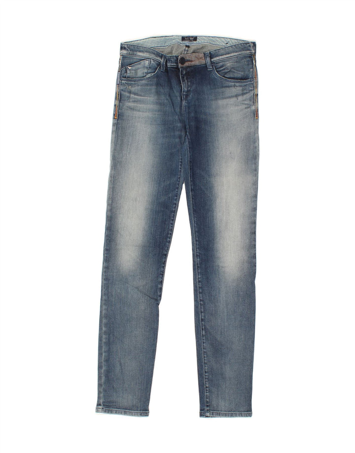 ARMANI Womens Skinny Jeans W28 L31 Blue Cotton Vintage Armani and Second-Hand Armani from Messina Hembry 