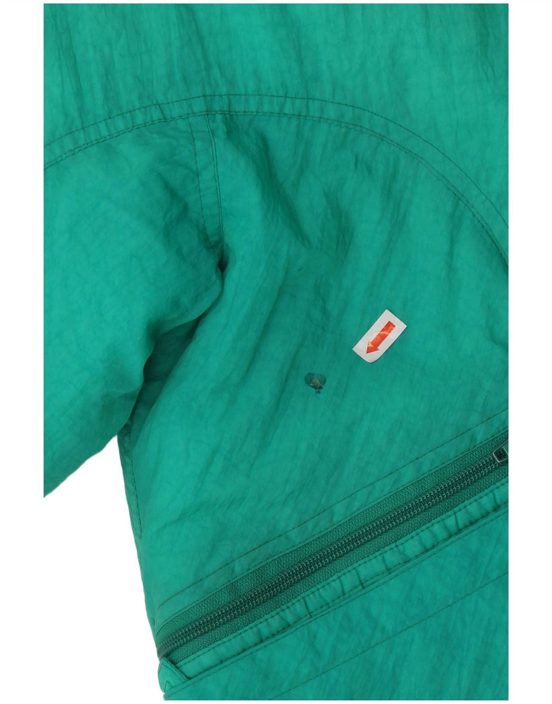 Belfe Girls Oversized grafisk skijakke 10-11 år Grøn polyamid 80'erne