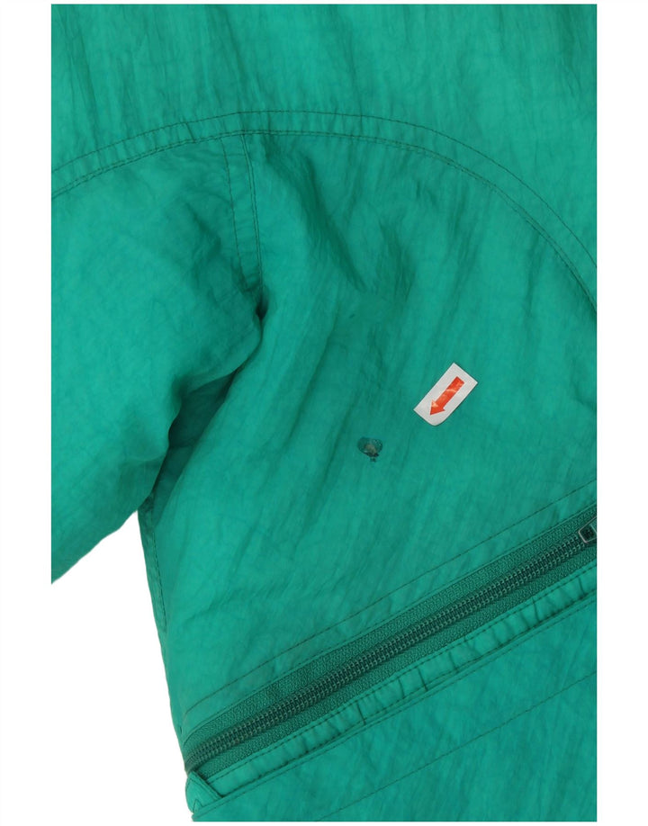 Belfe Girls Oversized grafisk skijakke 10-11 år Grøn polyamid 80'erne