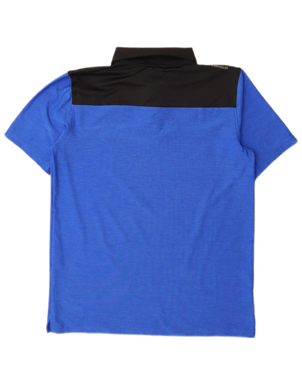 Under Armour Boys Heat Gear Polo Shirt 13-14 år XL Blå Colourblock
