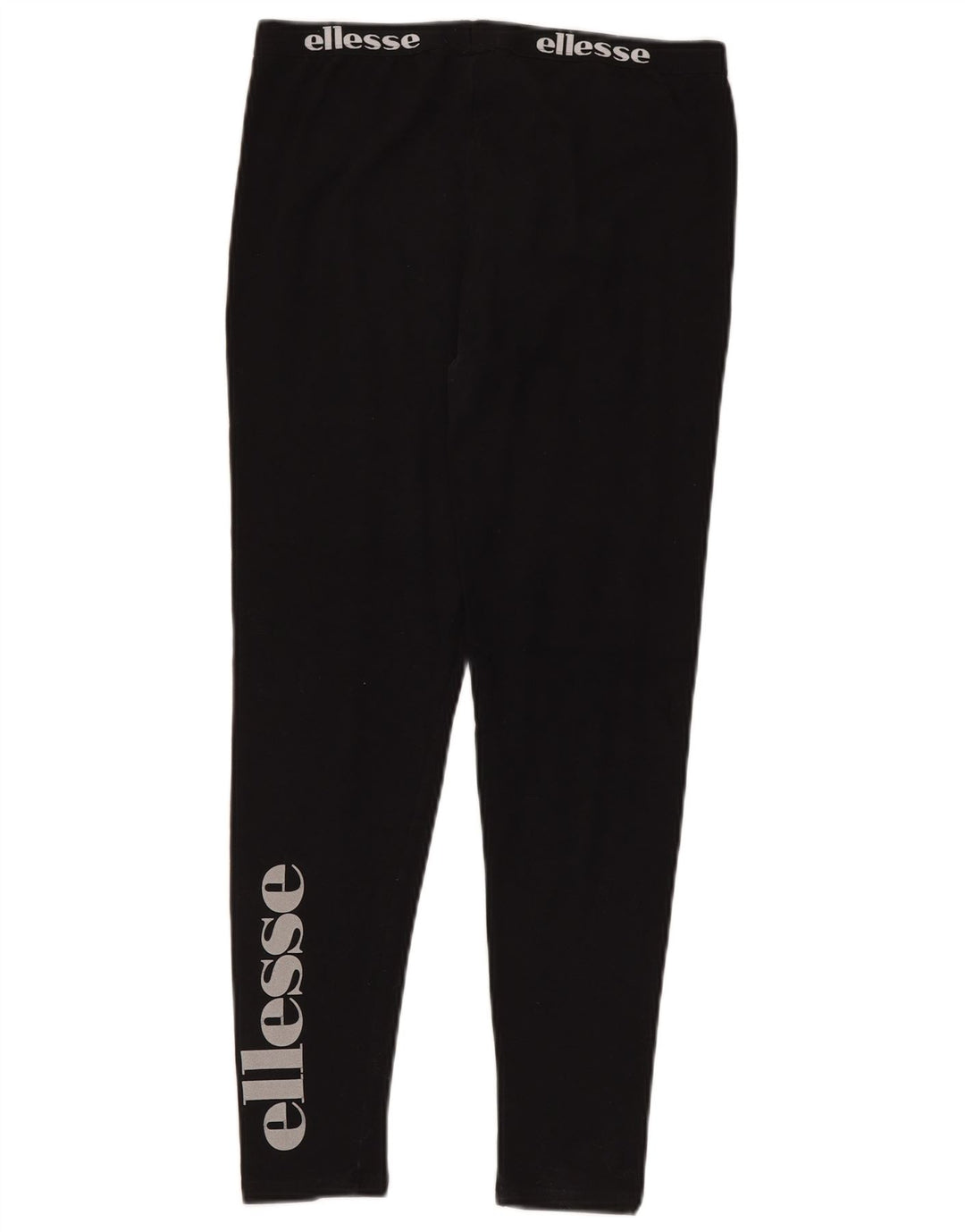 ELLESSE Grafiske Leggings til kvinder UK 12 Medium Sort Bomuld
