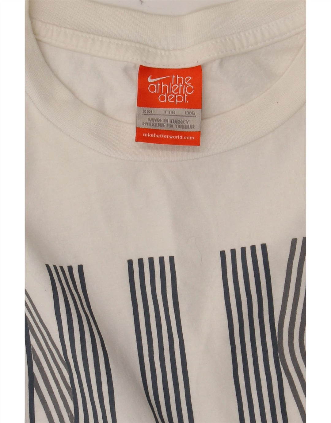 NIKE Mens Graphic T-Shirt Top 2XL White Cotton