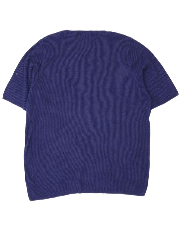 Marks & Spencer Dame sweater med rund hals DK 22 3XL Navy Blue