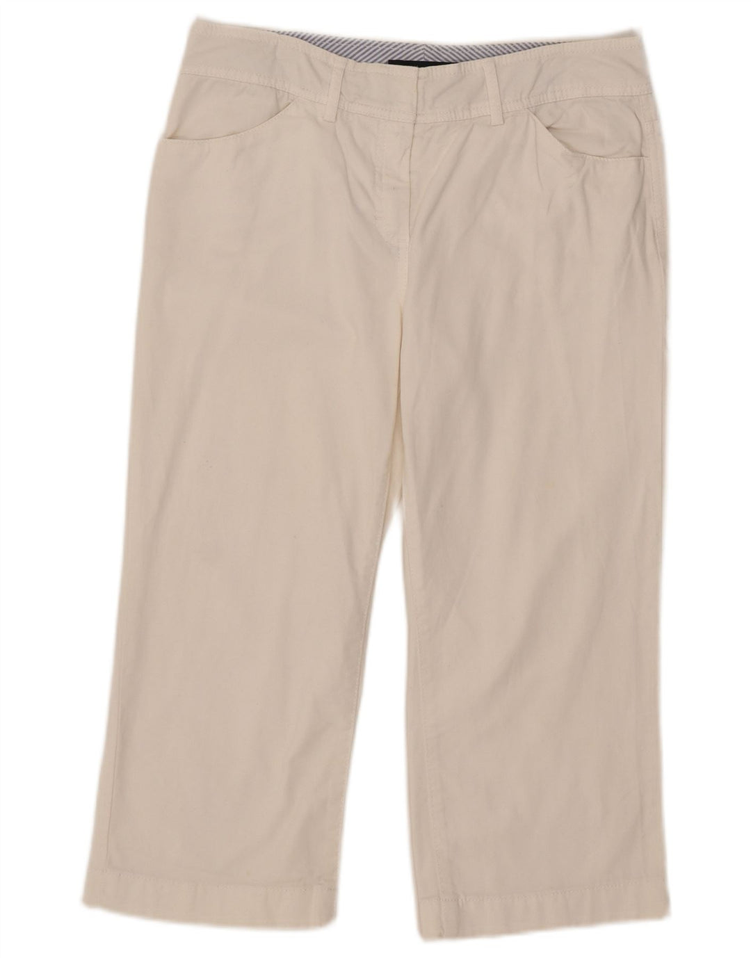 Tommy Hilfiger Dame Capri Bukser US 8 Medium W32 L21 Hvid Bomuld