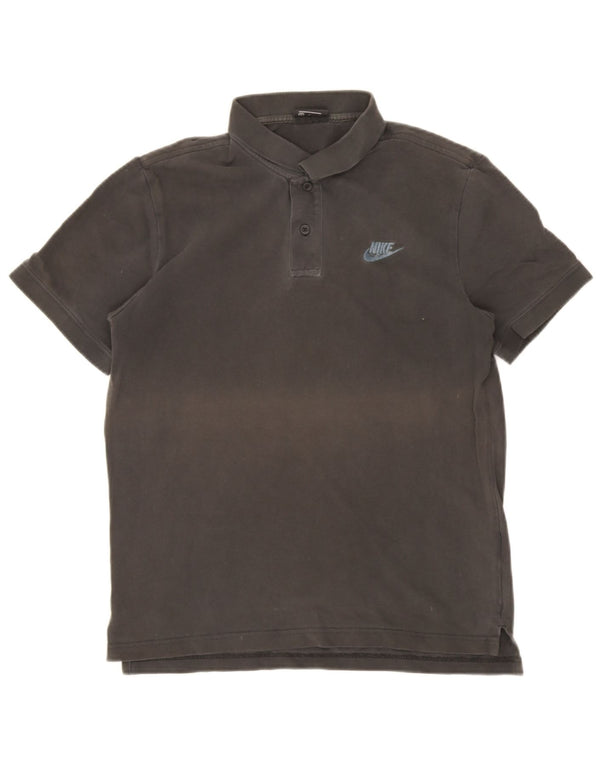 Nike Mens Polo Shirt Medium Grey Cotton