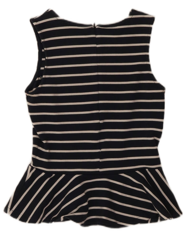 Jack Wills Dame Bluse Top UK 8 Small Navy Blue Stribet Nautical