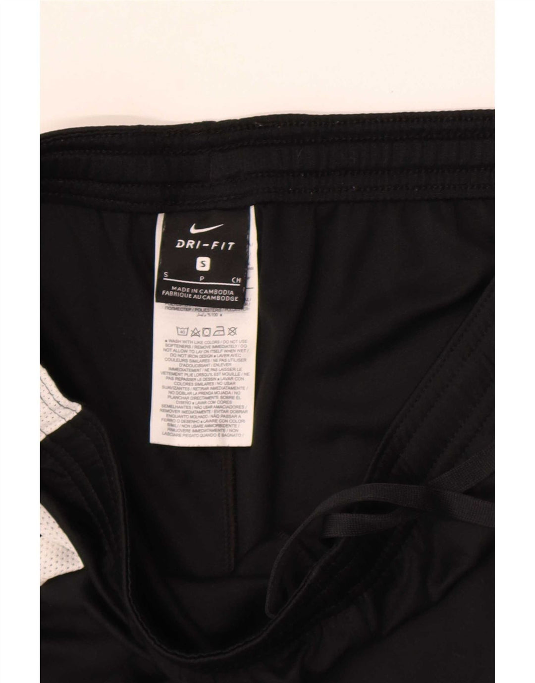 Nike Herre Dri Fit Sportshorts Small Black Colourblock Polyester