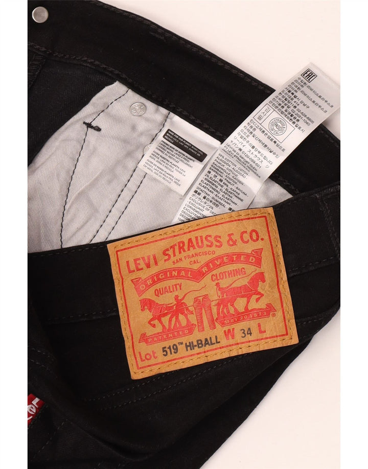 Levi's Herre 519 Hi-Ball Slim Jeans W34 L29 Sort bomuld