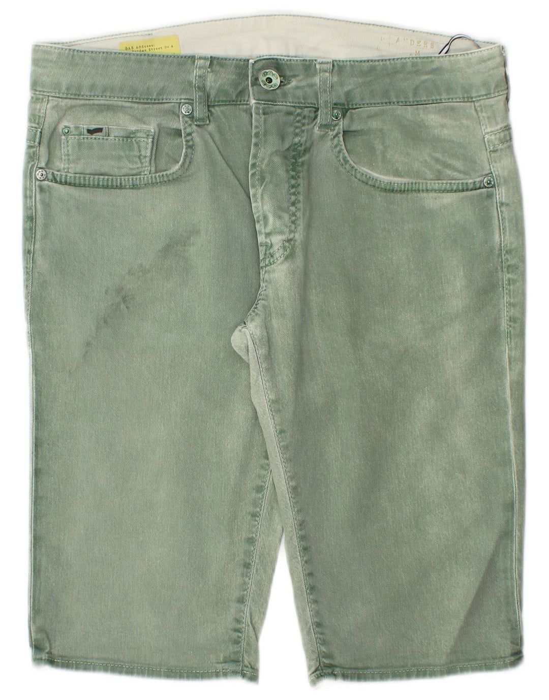 Gas Denim Shorts til mænd W32 Medium Green Bomuld