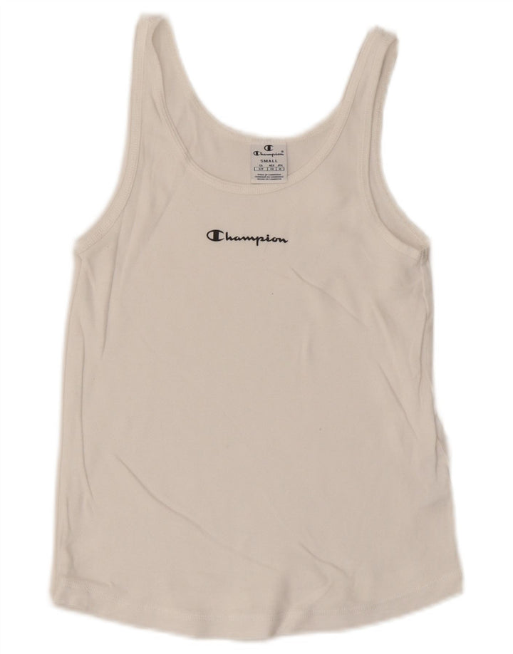 Champion Damevest Top UK 8 Small White Bomuld