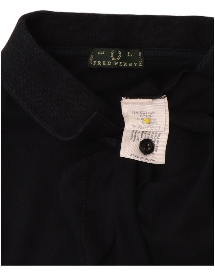 Fred Perry Herre Polo Shirt Large Navy Blue Bomuld