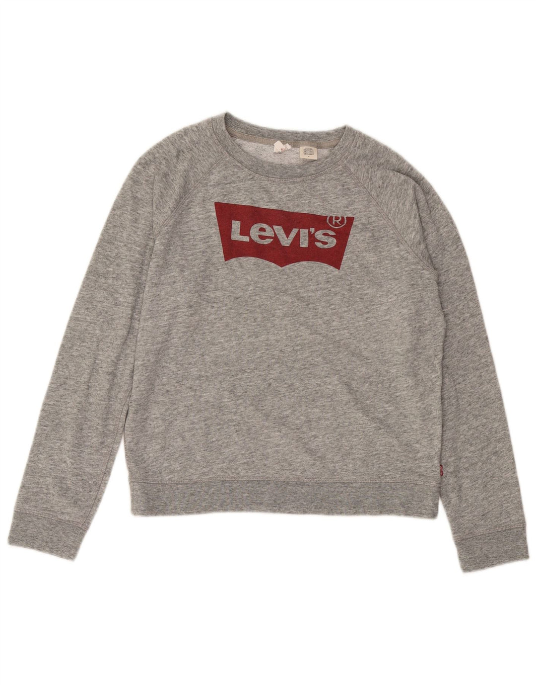 Levi's grafisk sweatshirt til kvinder UK 14 Medium Grå Flecked