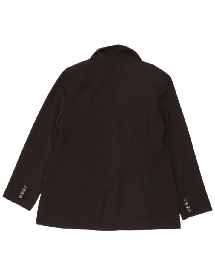 Topshop Dame 1 Knap Blazer Jacket UK 14 Medium Sort Polyester
