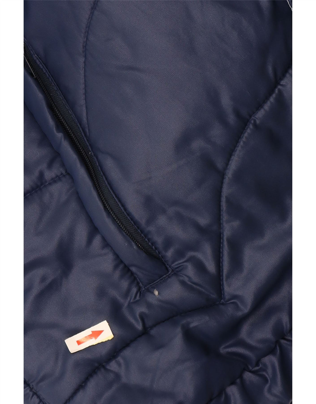 Vintage polstret herrejakke IT 54 2XL marineblå polyamid