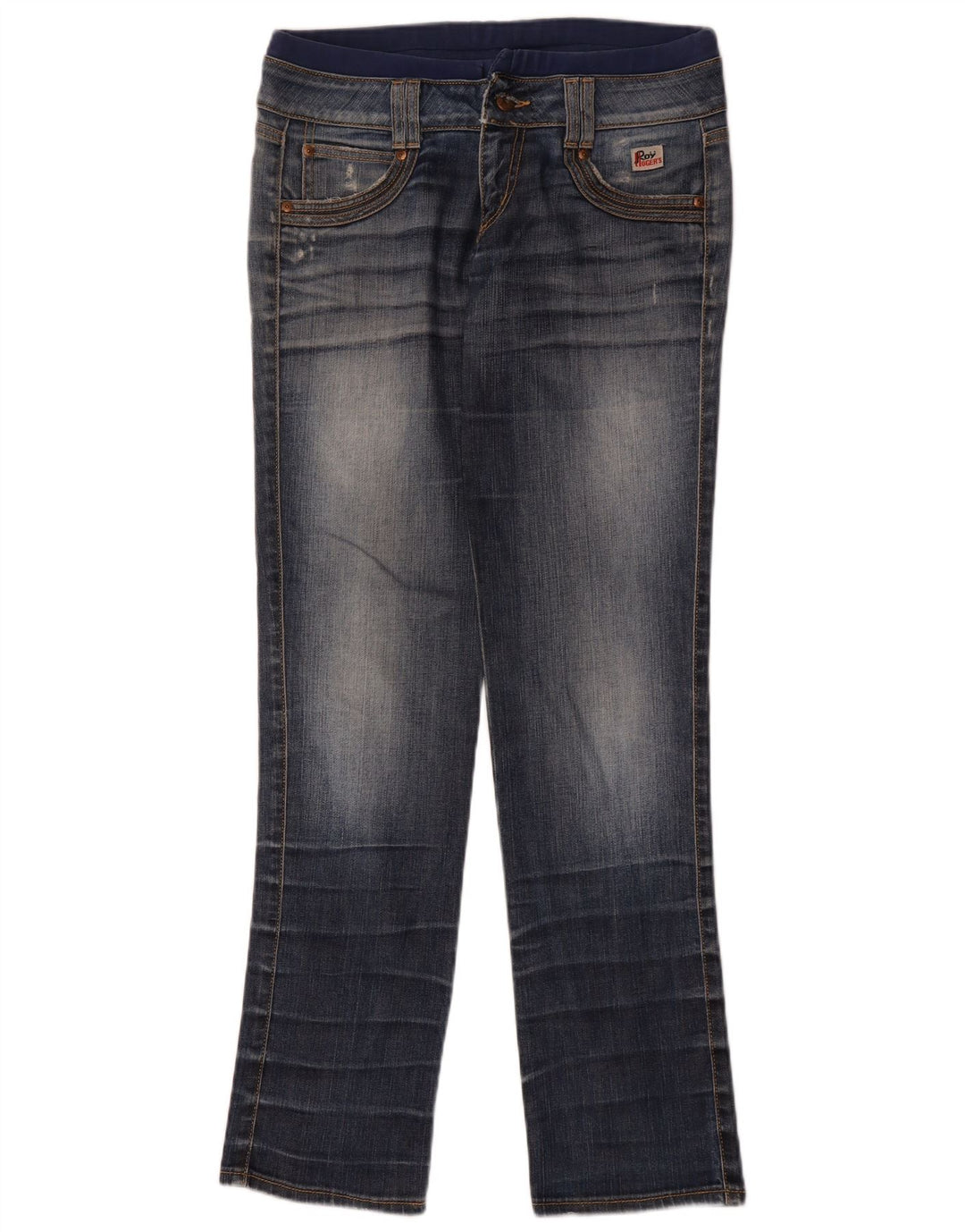 ROY ROGERS Lige jeans til kvinder IT 44 Medium W30 L33 Blå Bomuld