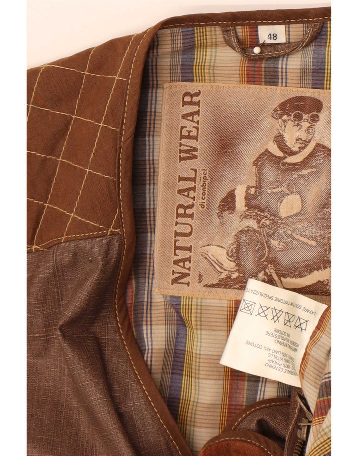 Conbipel Herre Natural Wear Utility Jacket IT 48 Medium Brown Colourblock
