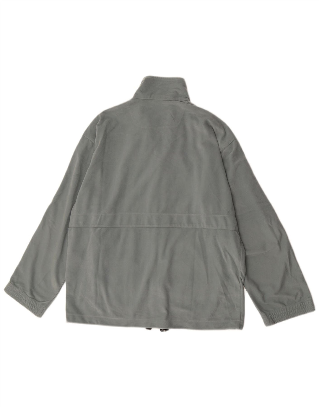 Diadora Herre Velour Træningsdragt Top Jakke UK 40 Stor Grå Polyester