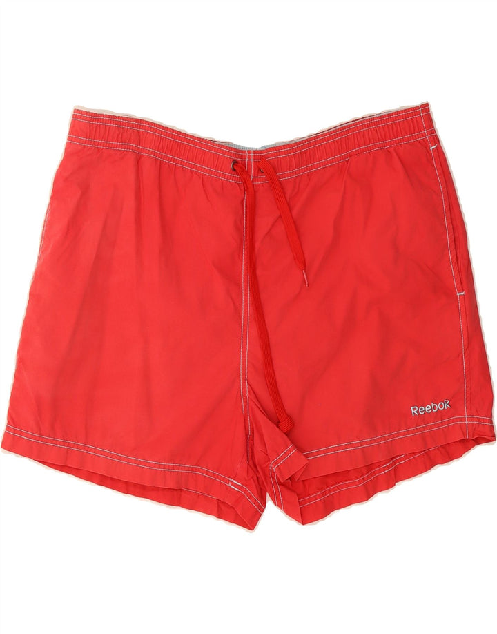 REEBOK Mens Swimming Shorts Medium Red Cotton Vintage Reebok and Second-Hand Reebok from Messina Hembry 