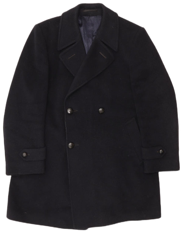Vintage herre dobbeltradet frakke UK 40 Large Navy Blue
