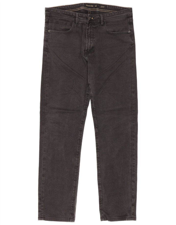 Massimo Dutti Herre Slim Jeans EU 42 Large W32 L30 Grå Bomuld