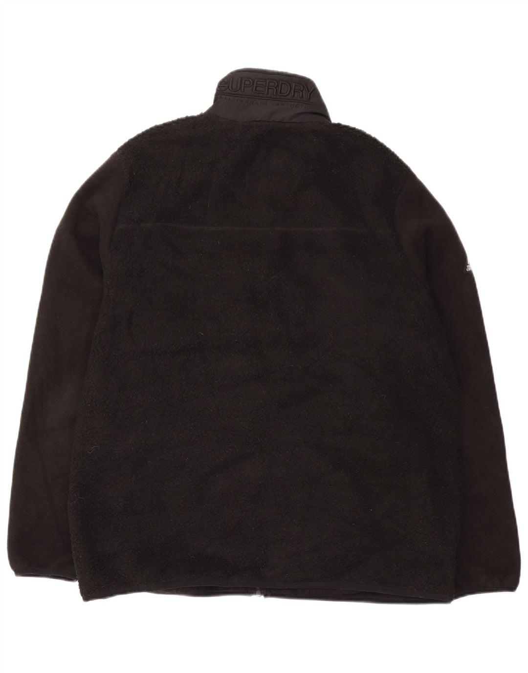 Superdry Fleecejakke til mænd UK 44 2XL Sort Polyester