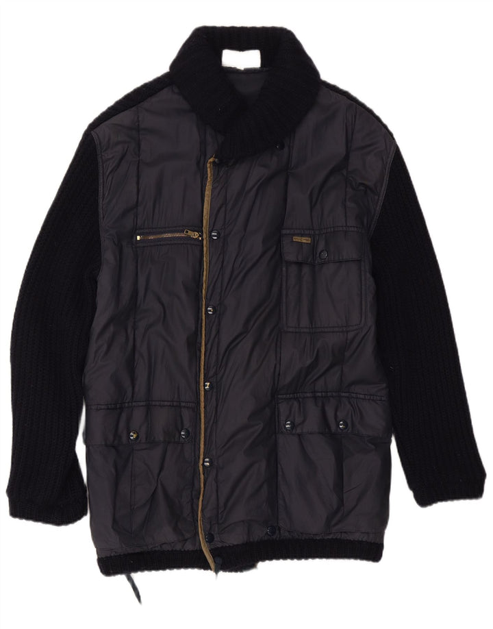 Iceberg Herre Utility Jacket UK 38 Medium Navy Blue Wool