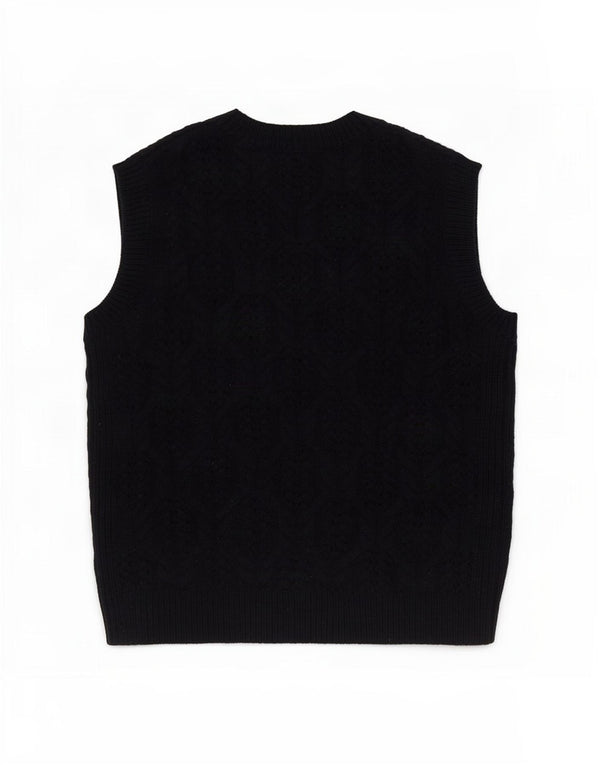 Marks & Spencer Damevest Tank Top UK 14 Medium Navy Blue Acryl