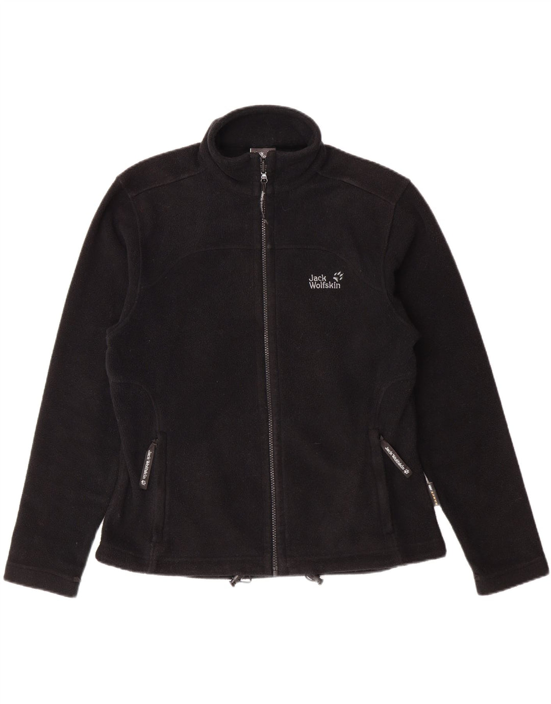 JACK WOLFSKIN Womens Fleece Jacket UK 16 Large  Black Polyester Vintage Jack Wolfskin and Second-Hand Jack Wolfskin from Messina Hembry 