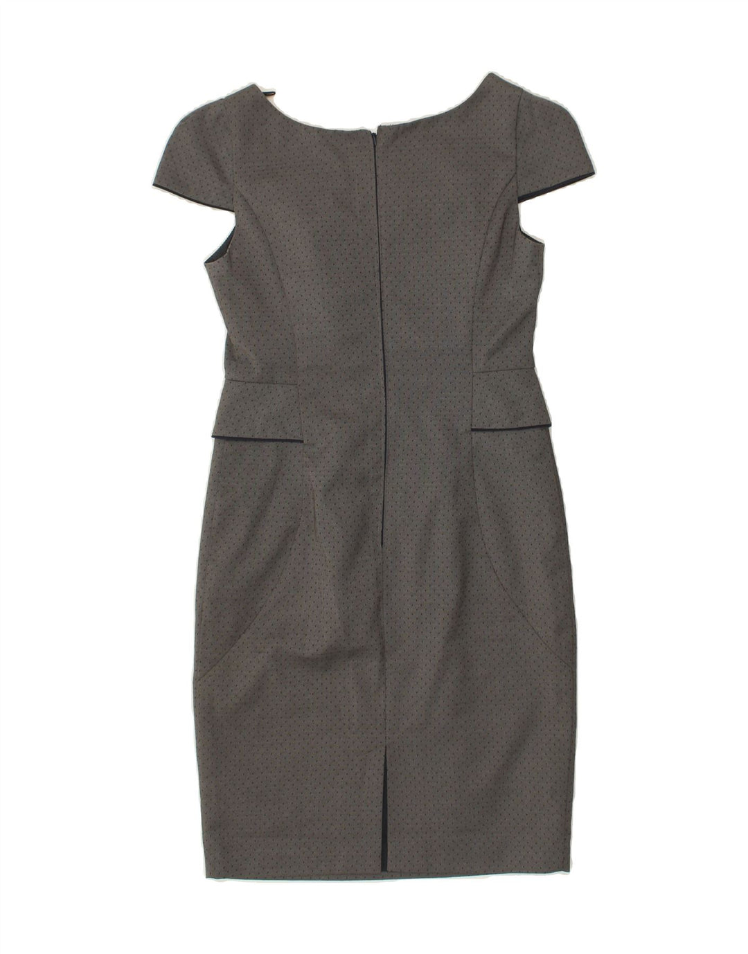 NEXT Womens Bodycon Dress UK 10 Small Grey Spotted Polyester Vintage Next and Second-Hand Next from Messina Hembry 
