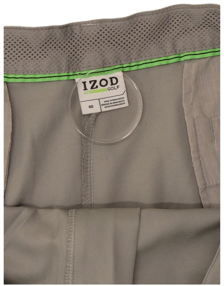 Izod Herre Cargo Shorts W40 XL Grå Polyester
