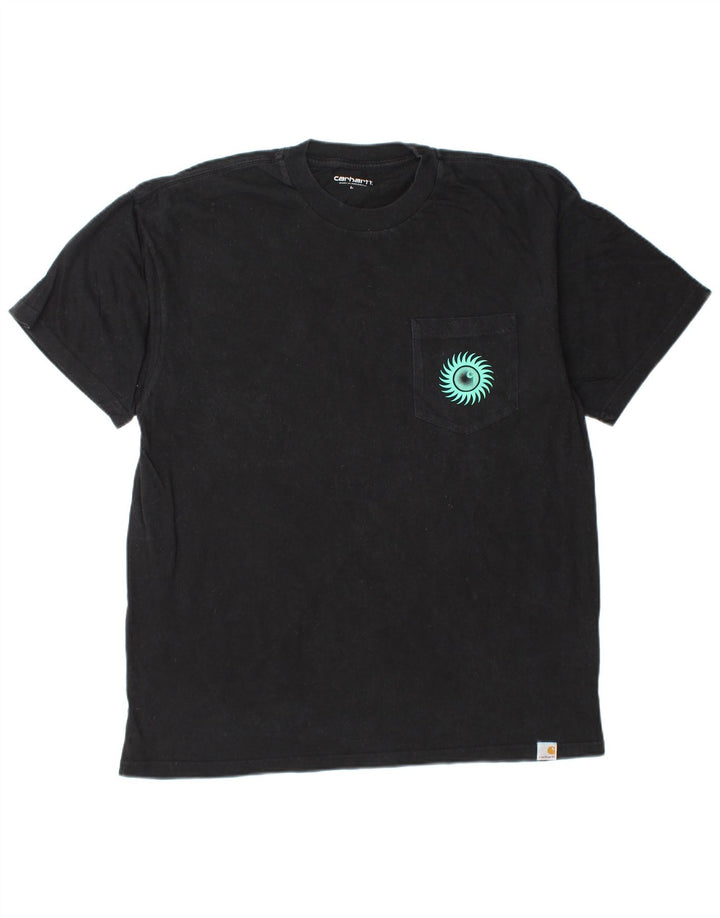 CARHARTT Herre grafisk T-shirt Top Stor sort bomuld